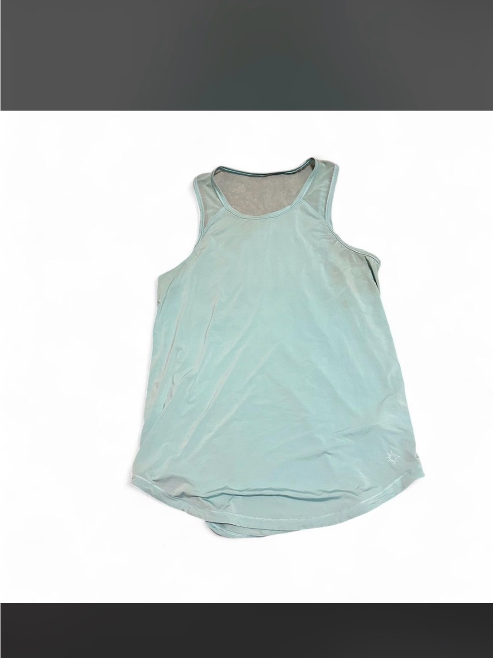 Women's Light Aqua Performance Tank Top with Scoop Neck